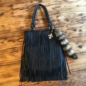 Black Fringe Purse